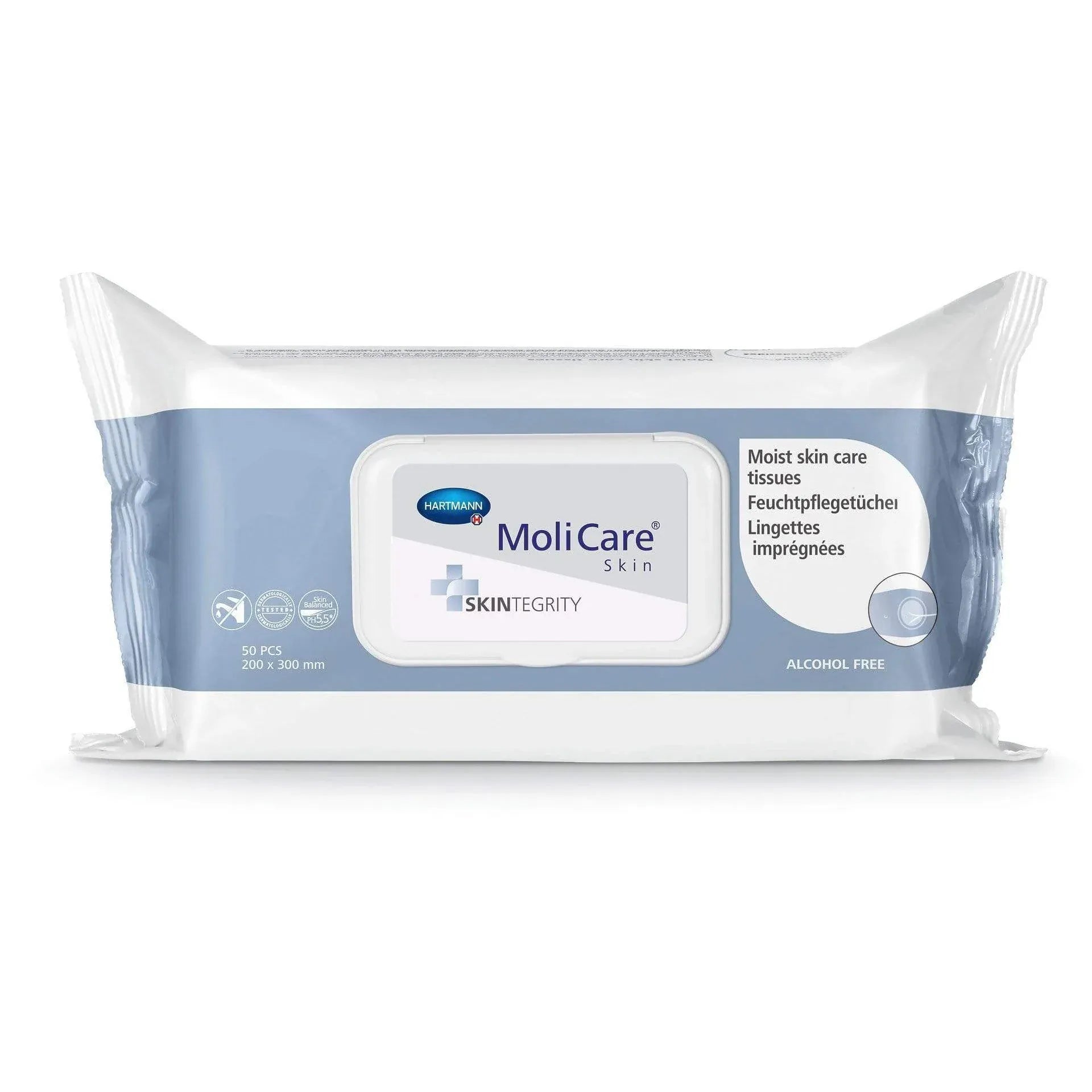 Hartmann Cleaning Towels 50pcs MoliCare Skin Cleanse Tissues