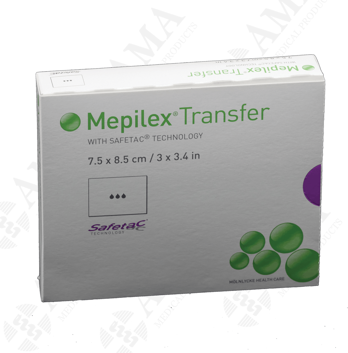 Molnlycke Mepilex Transfer Dressing 7.5cm x 8.5cm
