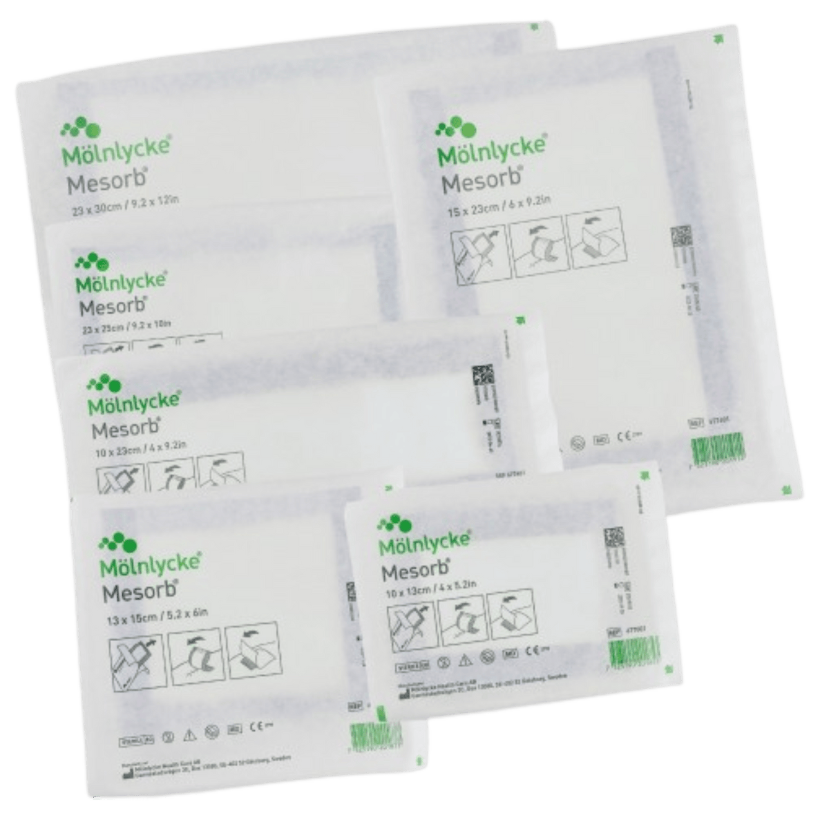 Molnlycke Mesorb Absorbent Dressing 10x13cm
