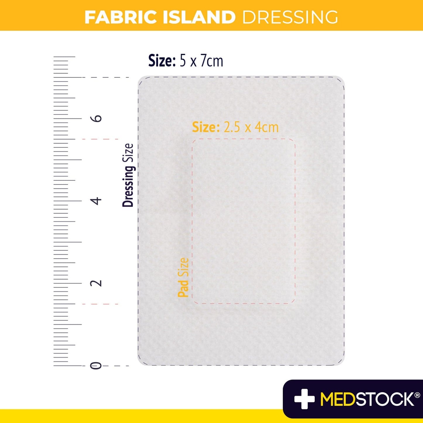 Multipack Fabric Island Dressing 5cm x 7cm