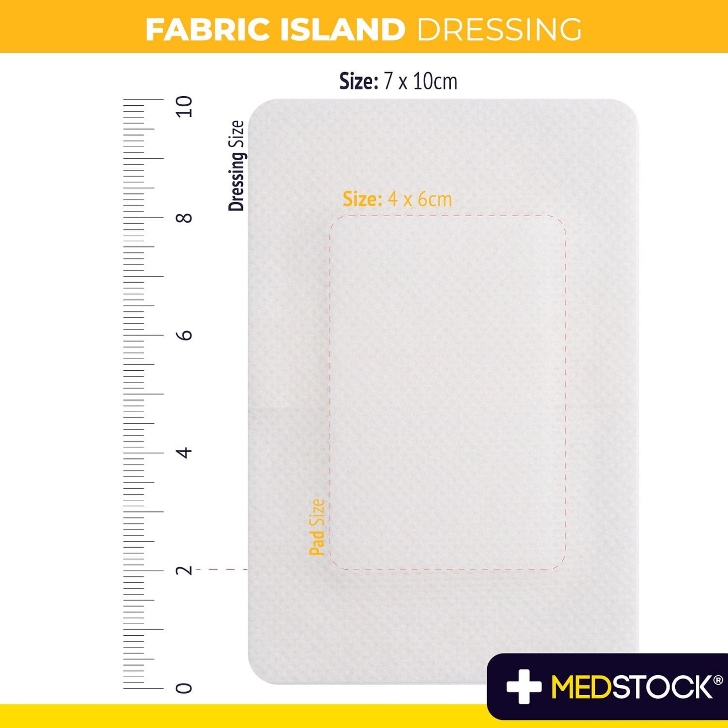 Fabric Island Dressing 7 x 10cm
