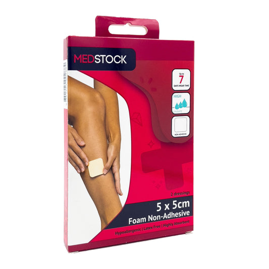 Multipack Foam Non-Adhesive Dressing 5cm x 5cm