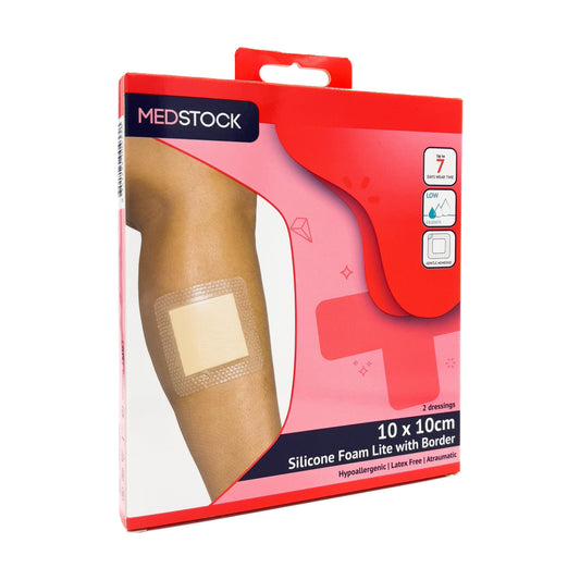 Multipack Silicone Foam Lite Dressing with Border 10cm x 10cm
