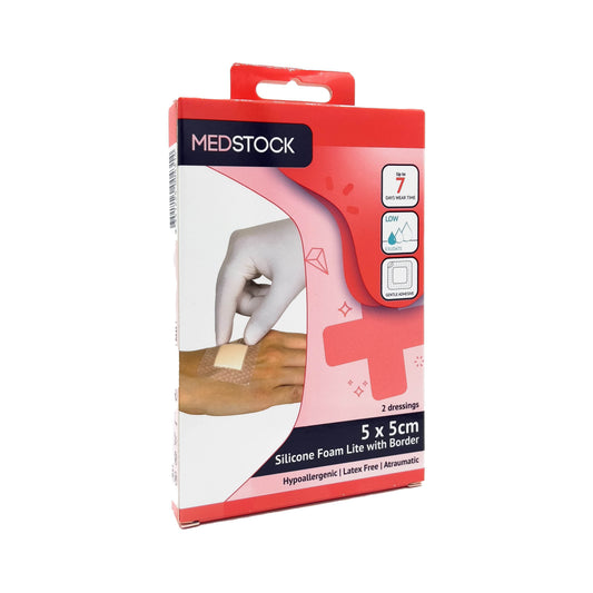 Multipack Silicone Foam Lite Dressing with Border 5cm x 5cm