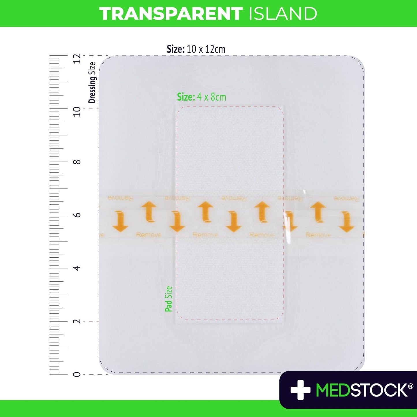 Multipack Transparent Island Dressing 10cm x 12cm