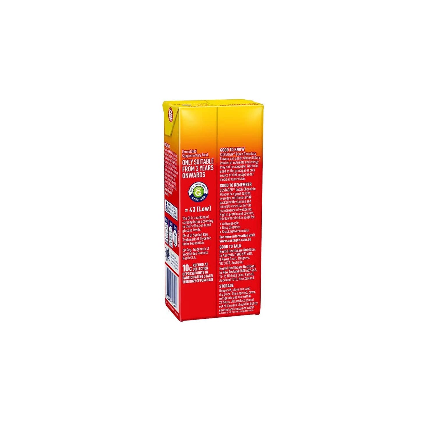 Nestle Healthscience Sustagen Sustagen Ready To Drink Dutch Chocolate Rtd
