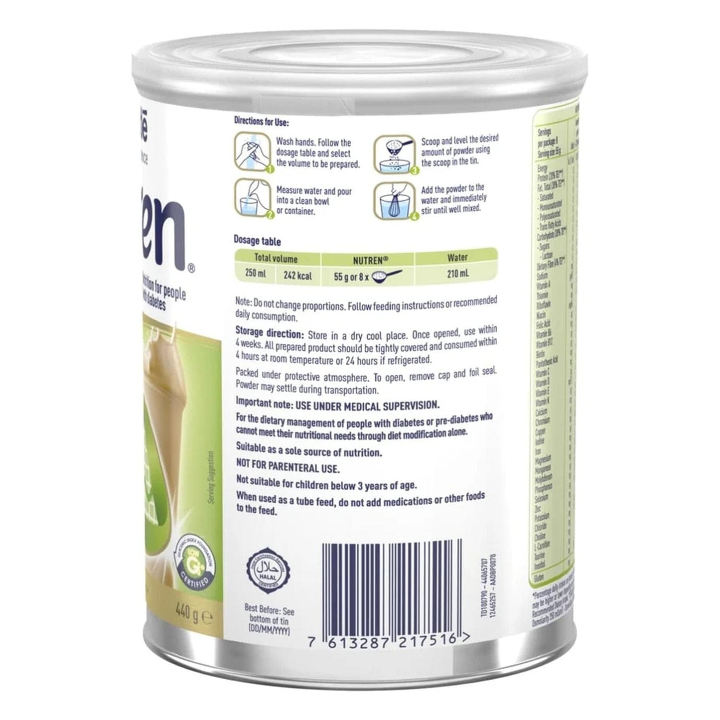 Nestle Nutren Diabetes Vanilla 440g