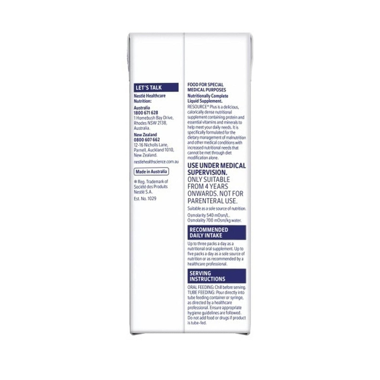 Nestle Resource Plus 237ml