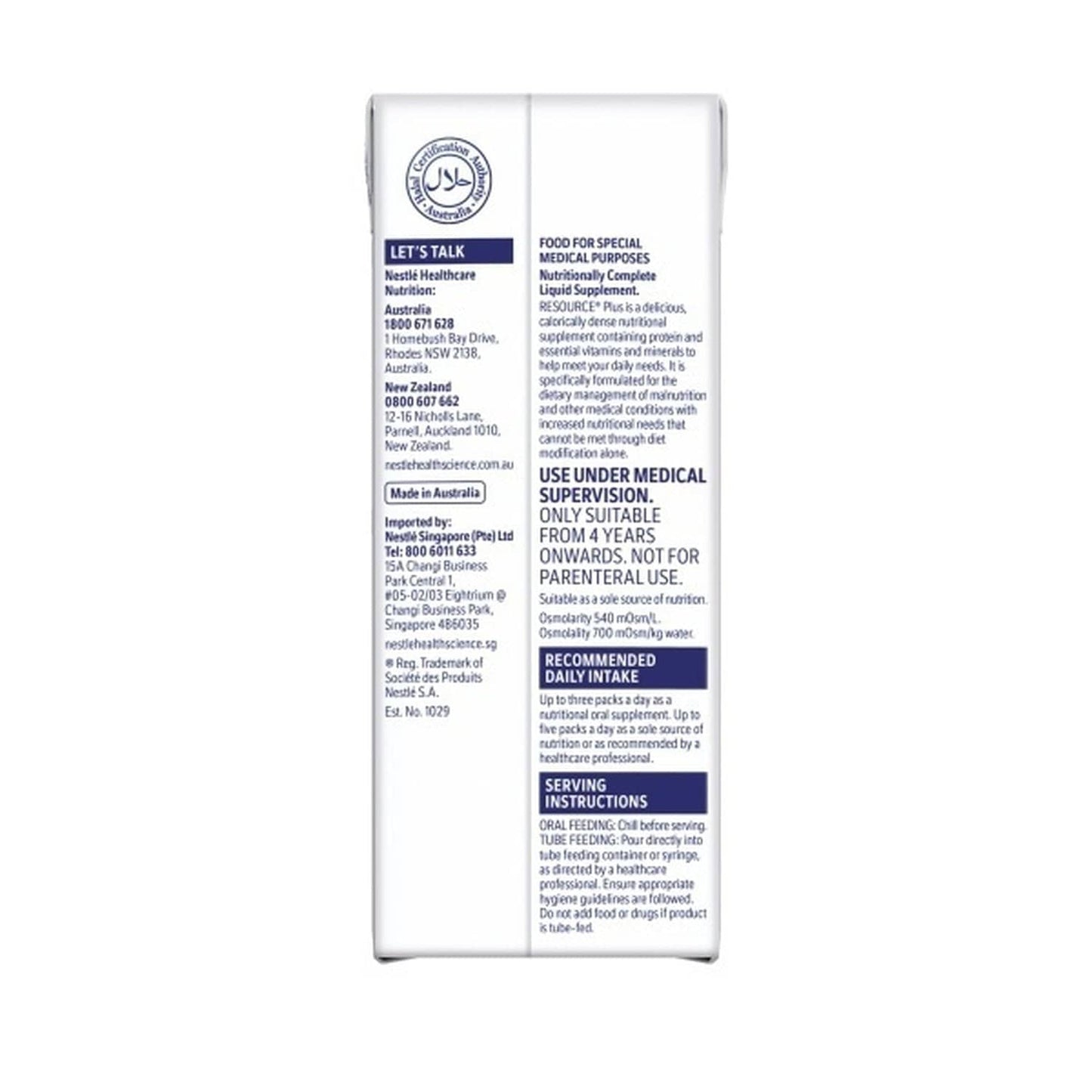 Nestle Resource Plus 237ml