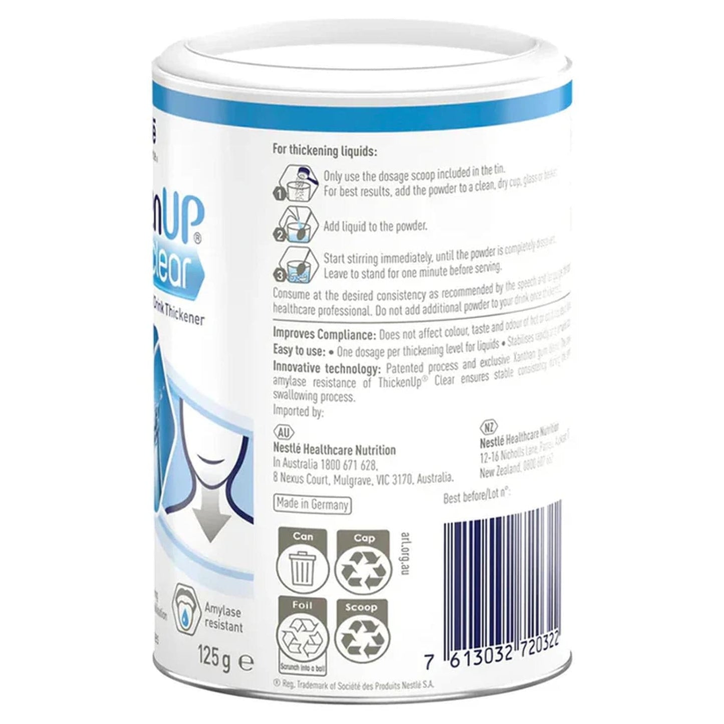Nestle Resource Thicken Up Clear 125g