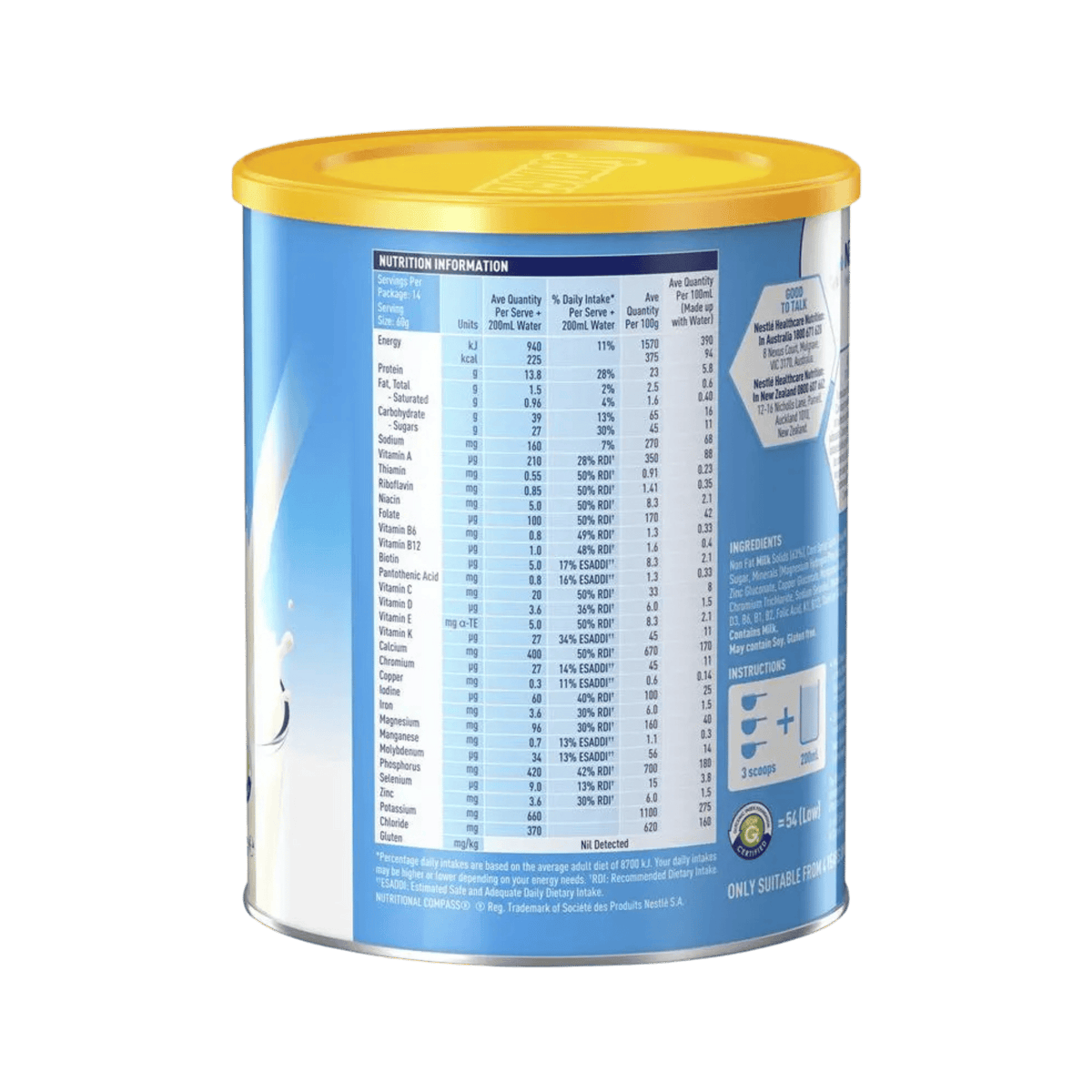 Nestle Sustagen Hospital Formula Active Neutral 840g