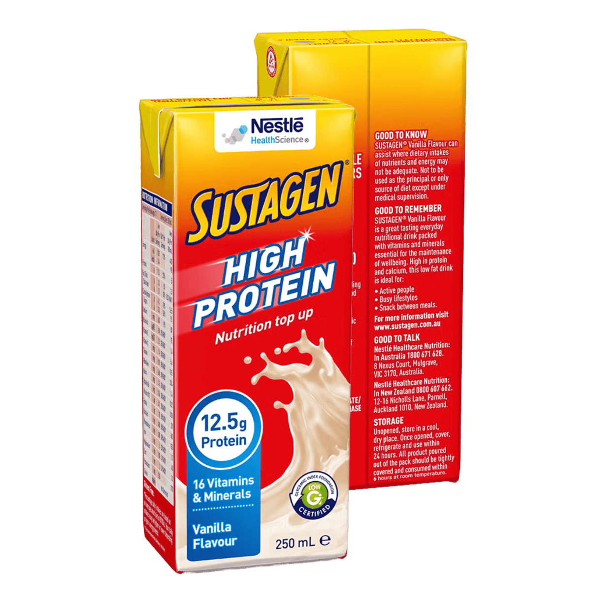 Nestle Sustagen Liquid Vanilla Ready To Drink 250ml