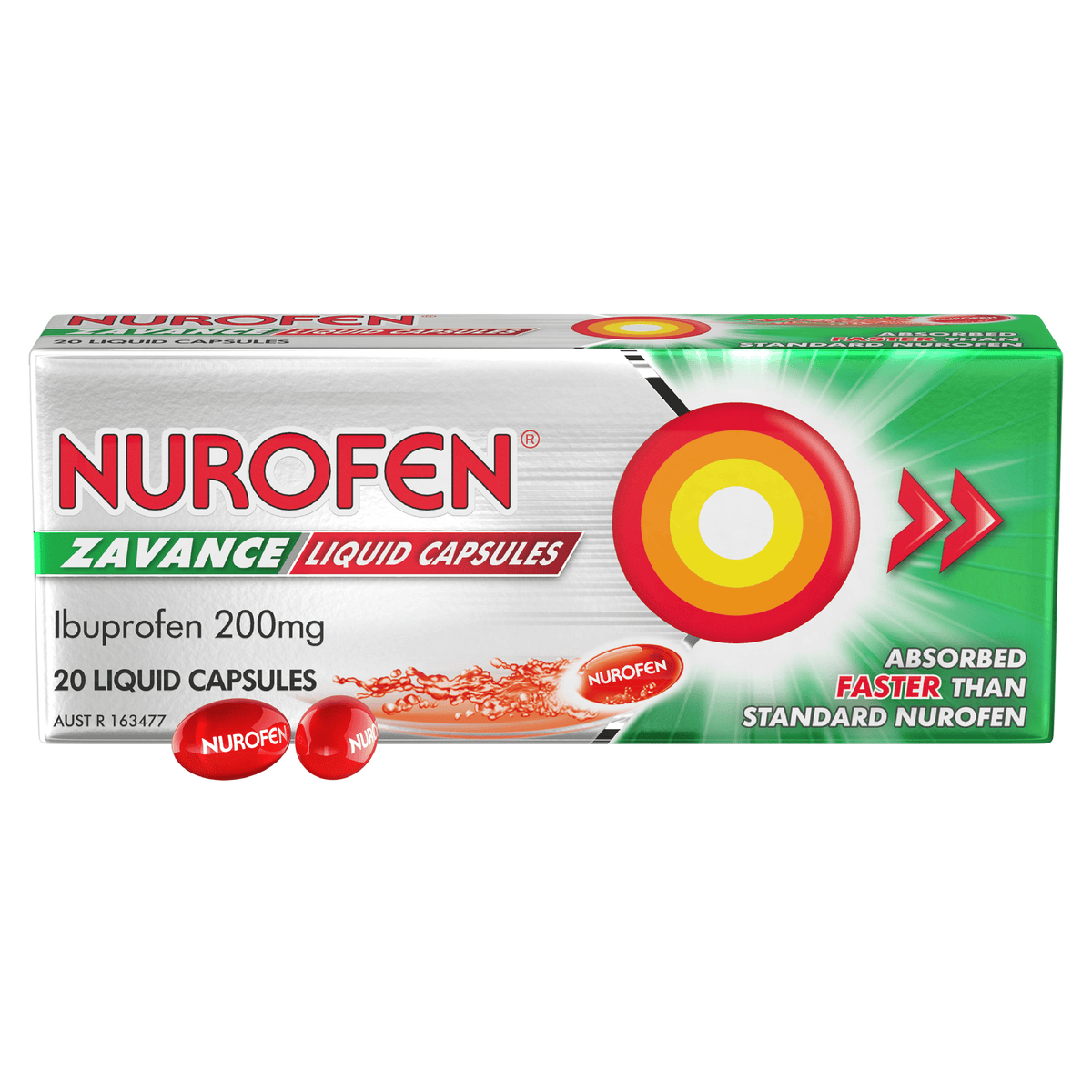 Nurofen Zavance Fast Pain Relief Liquid Capsules 200mg Ibuprofen