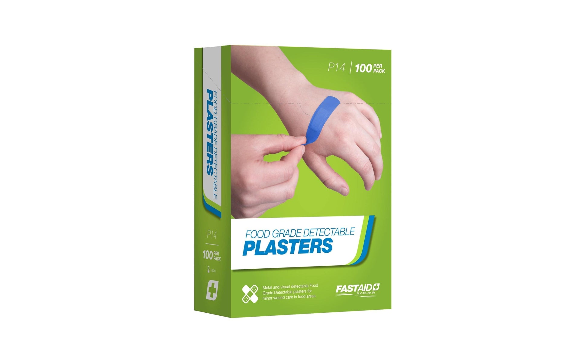 FastAid First Aid Consumables P14, Food Grade Plasters, Metal and Visual Detectable
