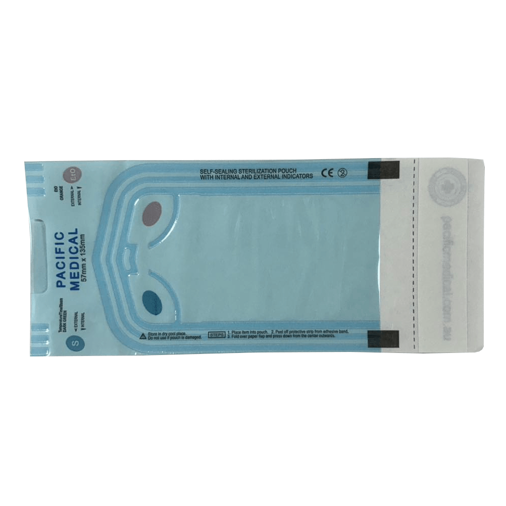 Pacific Medical Sterilisation Self Sealing Pouch 57x135mm