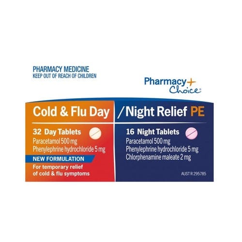 Pharmacy Choice Cold and Flu PC CF DayNght Tab 48 NF