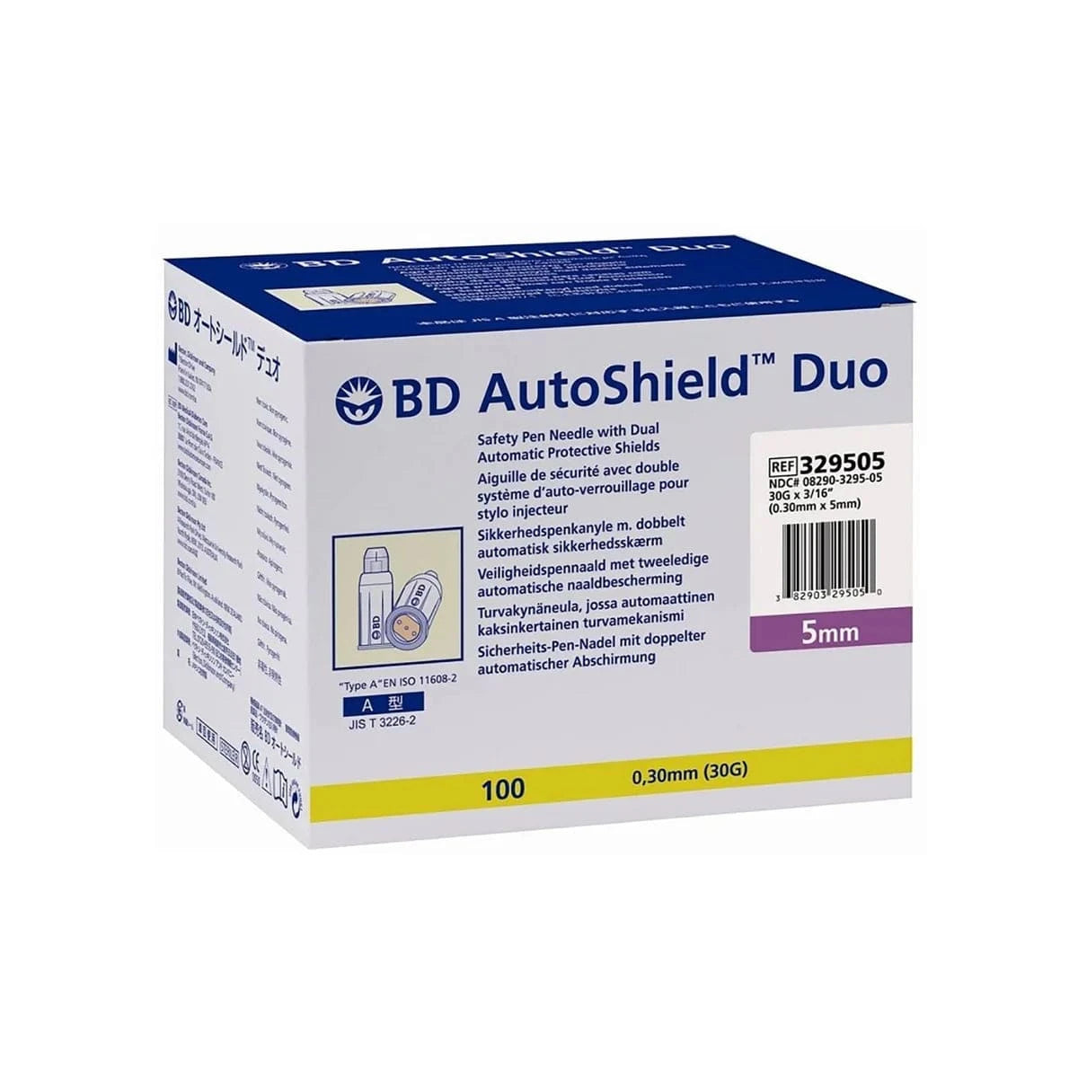Pen Needle 30G x 5mm Autoshield Duo