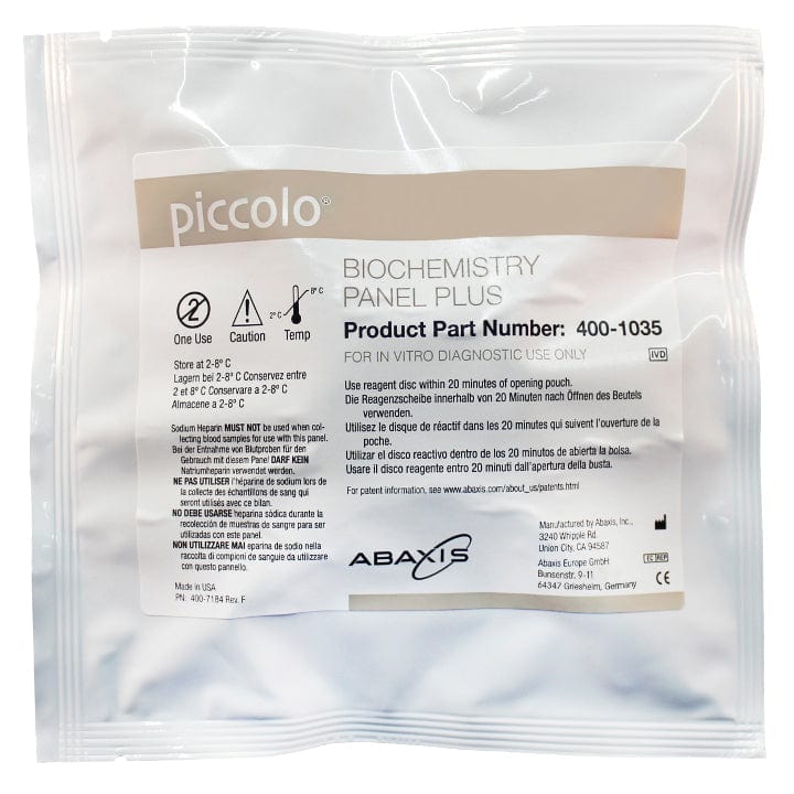 ABAXIS Diagnostic Panels Piccolo Biochemistry Panel Plus