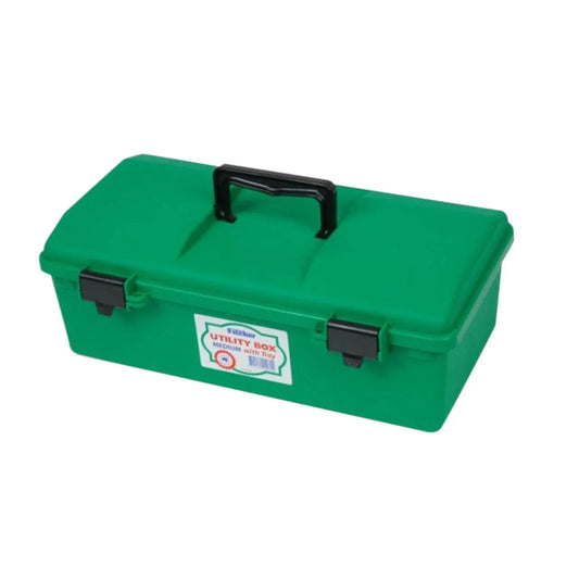 FastAid First Aid Kits Plastic First Aid Box 1 Tray Large Green Empty