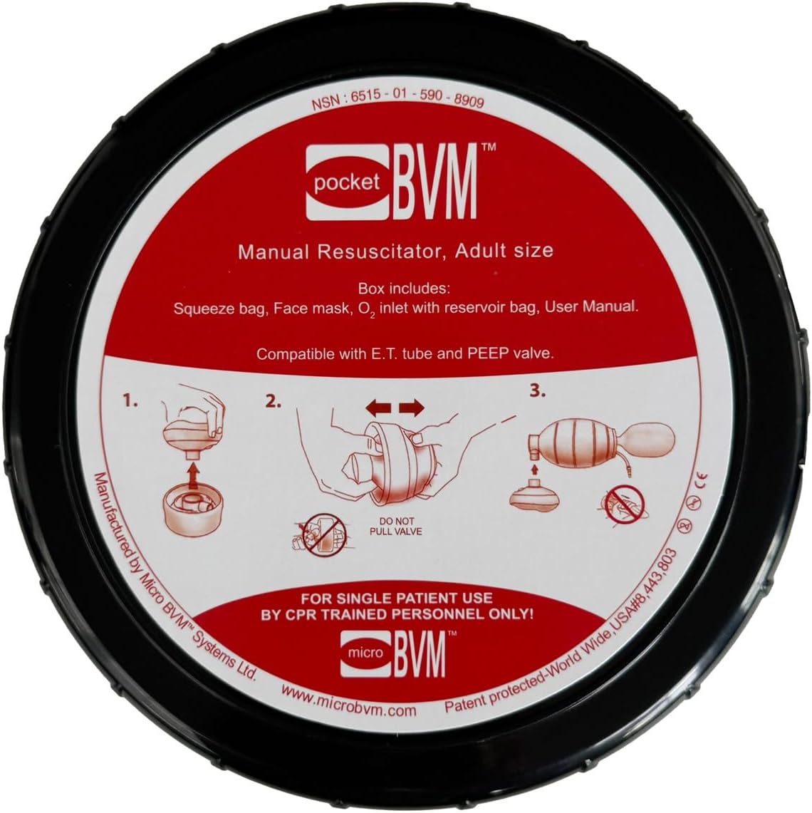 Pocket BVM Bag and Value Resuscitation Mask