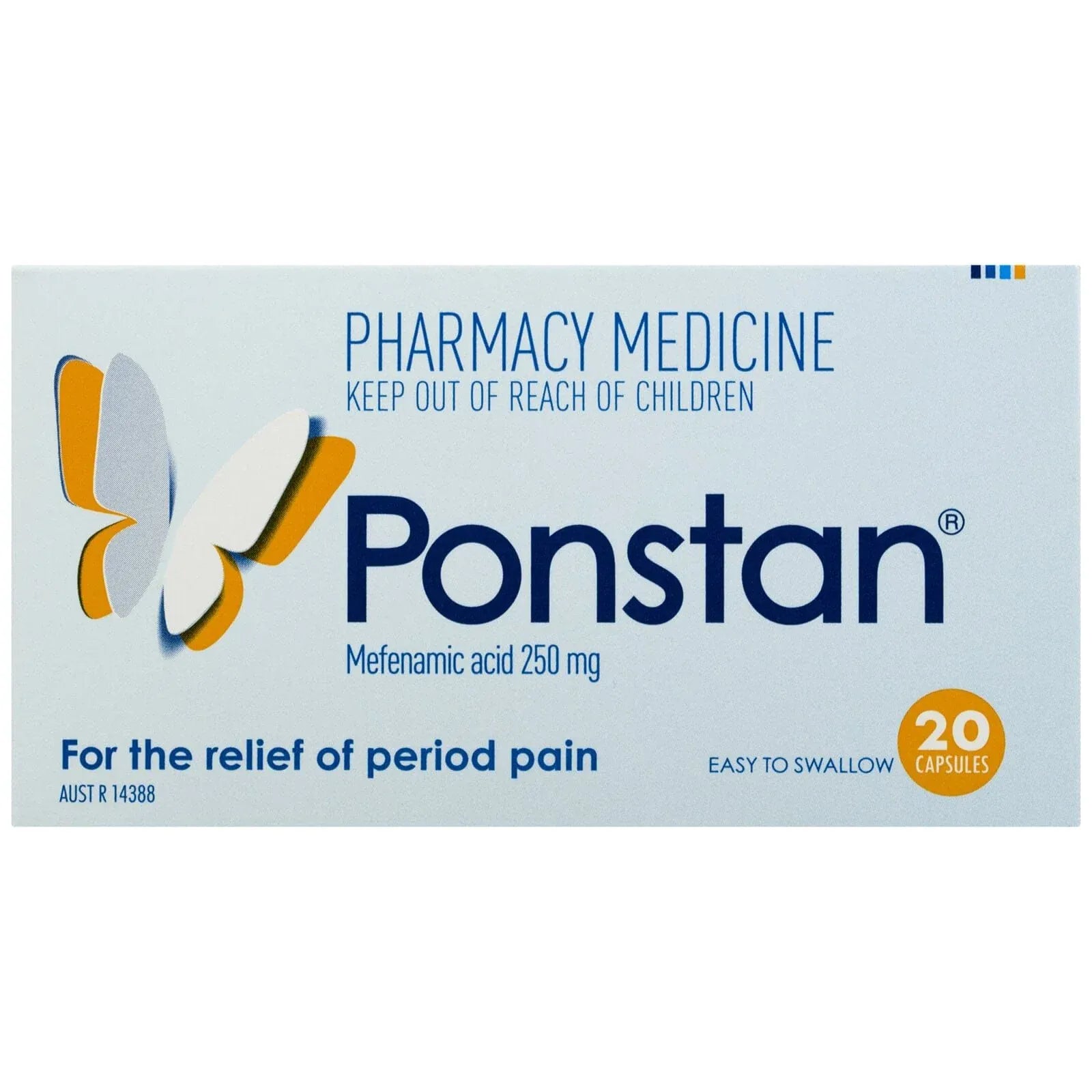 Pfizer Pain Relievers Ponstan Capsules 250mg - Mefenamic Acid Pain Relief