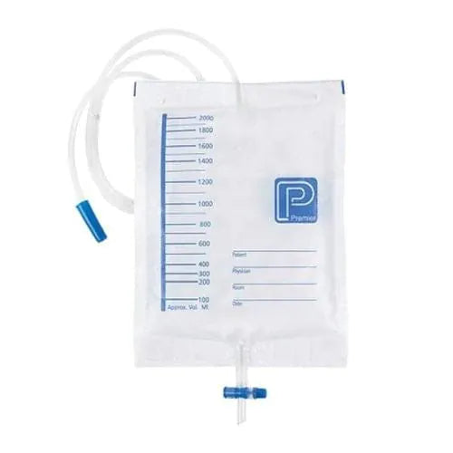 Premier Night Drainage Bag, T-Valve Outlet, 120cm Tube
