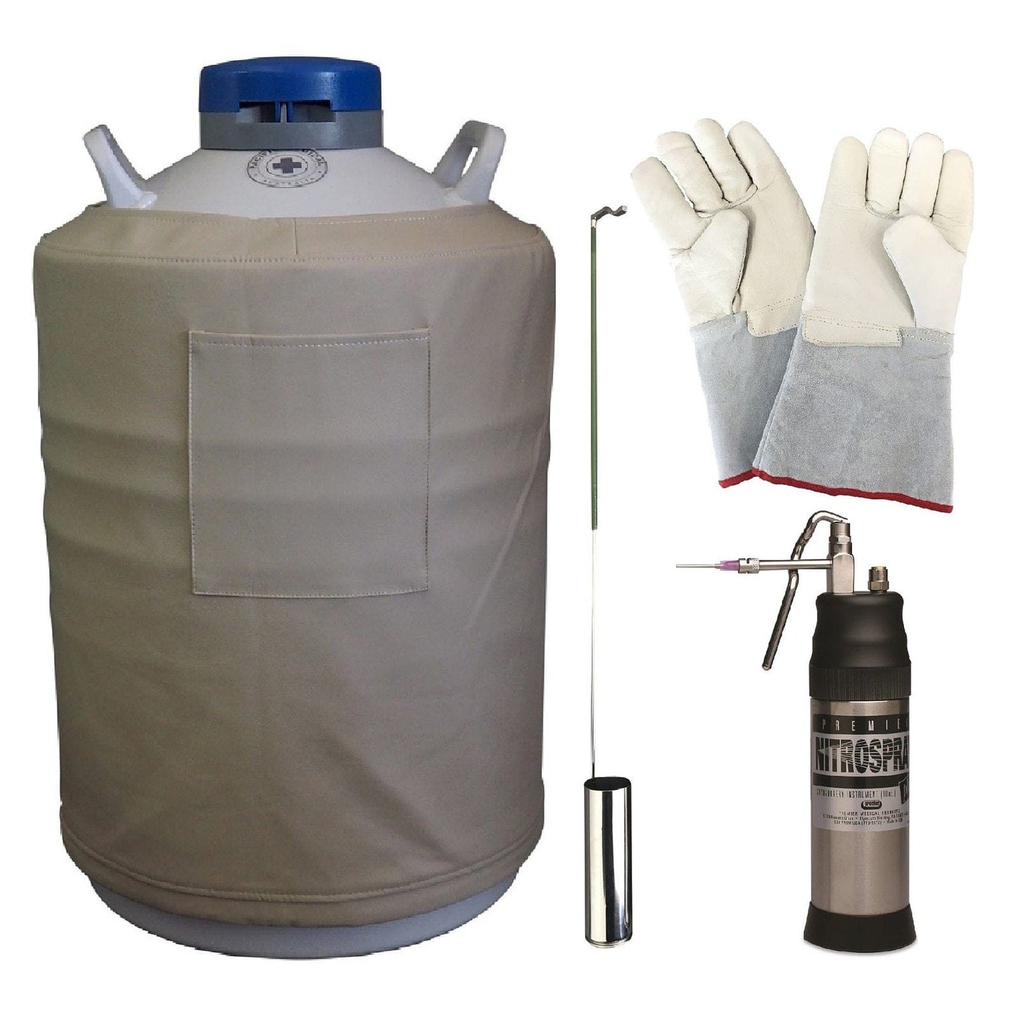 Premier Nitrospray Cryotherapy Package - Includes Nitrospray 300ml Dewar 20Lt Gloves