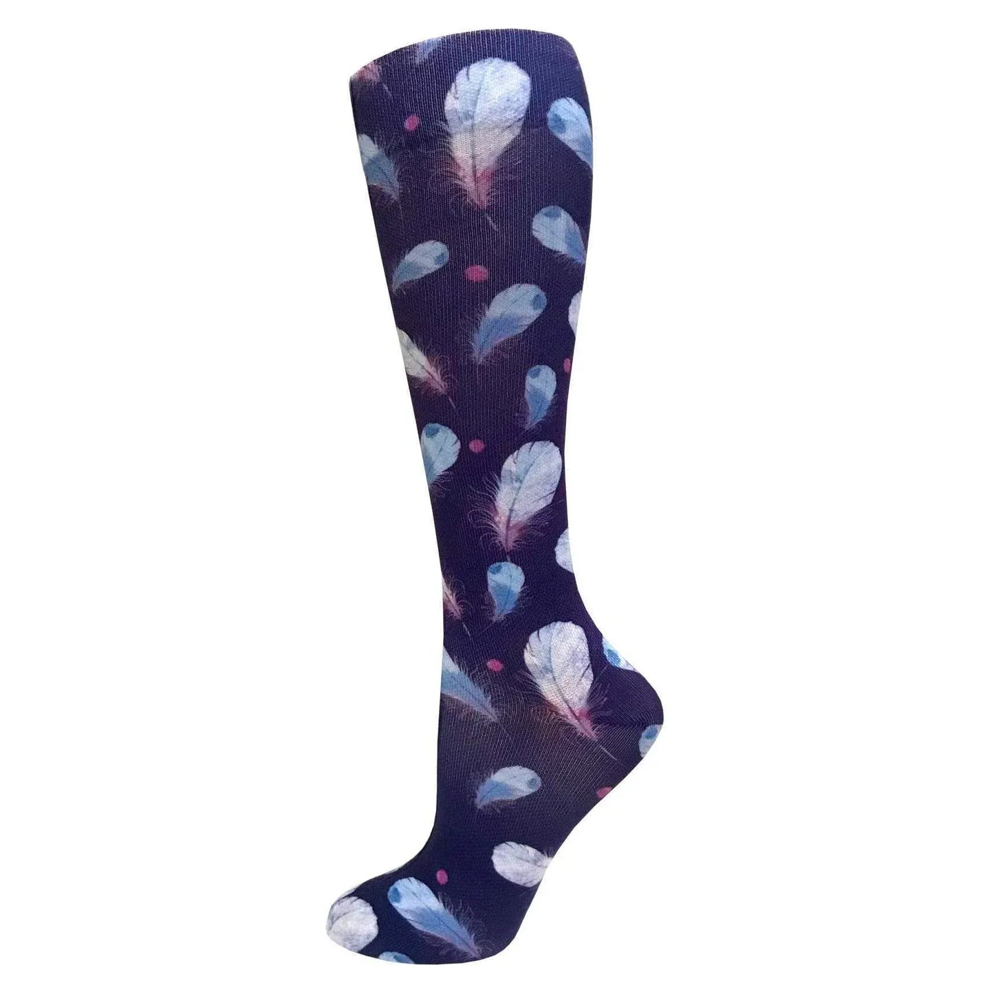 Prestige Medical Socks Feathers Purple Prestige 30cm Soft Comfort Compression Socks