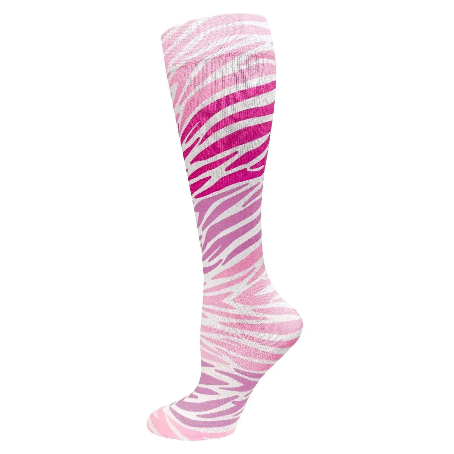 Prestige Medical Socks Zebra Pink Prestige 30cm Soft Comfort Compression Socks