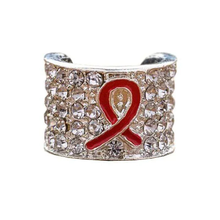 Prestige Medical Stethoscope Accessories Red Ribbon Prestige CharMed Crystal Stethoscope Charms