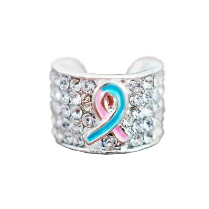 Prestige Medical Stethoscope Accessories Pink & Blue Ribbon Prestige CharMed Crystal Stethoscope Charms