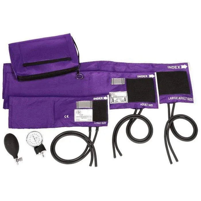 Prestige Medical Hand Held Sphygmomanometers Purple / 3 in 1 Range Prestige Premium Aneroid Sphygmomanometer with Carry Case