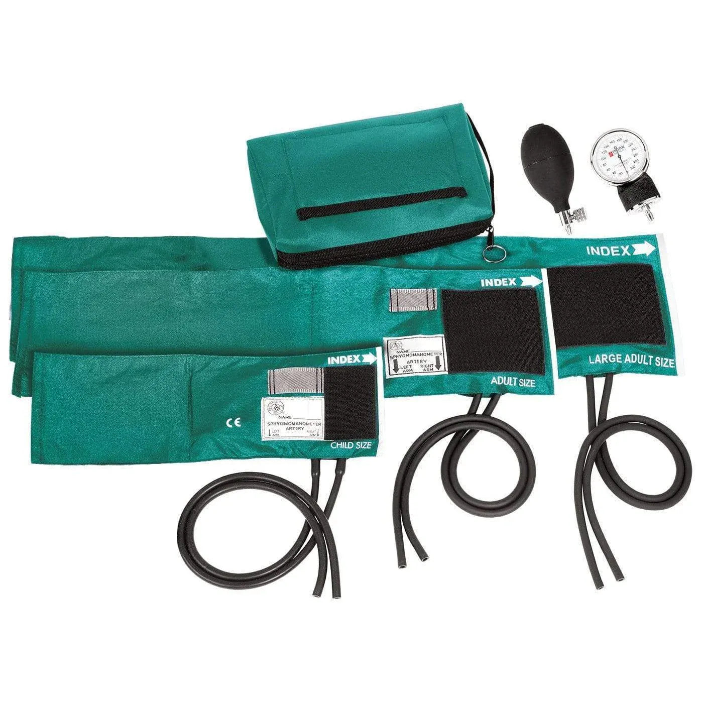 Prestige Medical Hand Held Sphygmomanometers Teal / 3 in 1 Range Prestige Premium Aneroid Sphygmomanometer with Carry Case