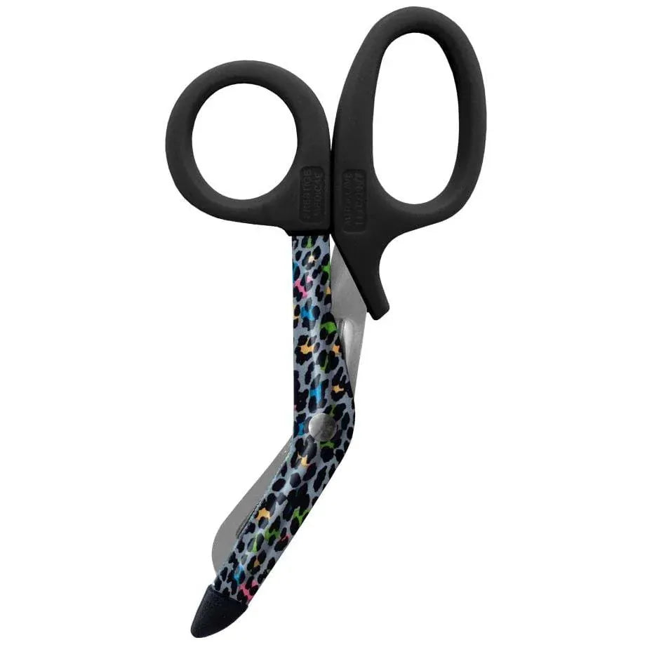Prestige Medical Utility Scissors Leopard Print Grey Prestige StyleMate Utility Scissor