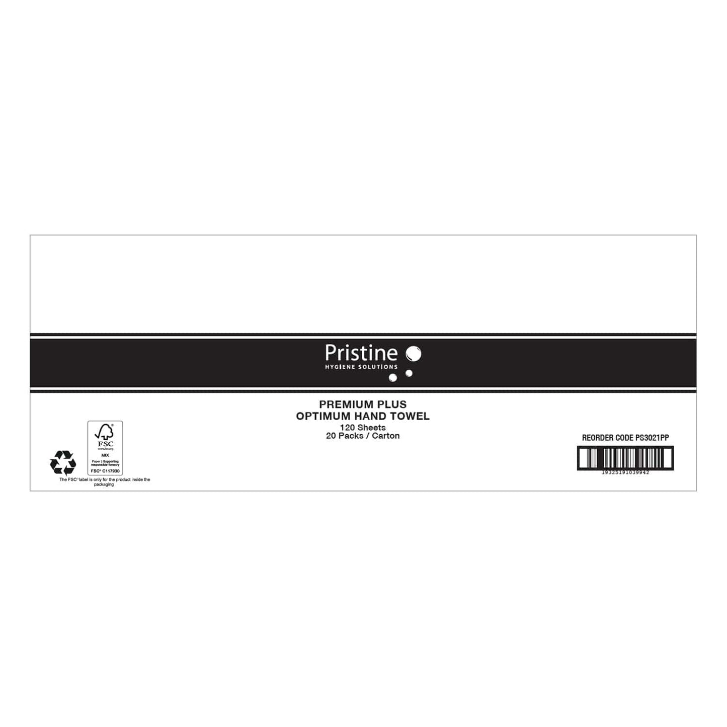 Pristine Cleaning & Washroom Supplies Carton of 20 Pristine Premium Plus Optimum Hand Towel
