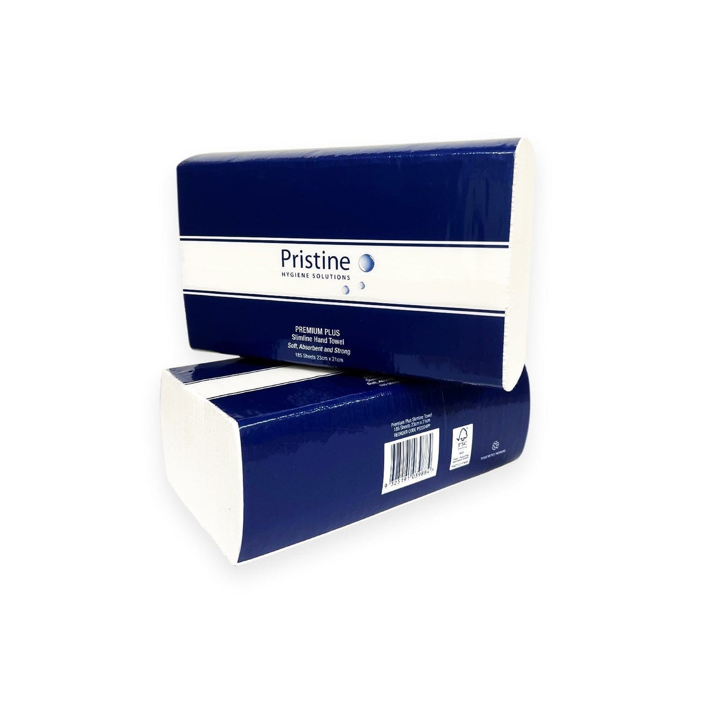 Pristine Cleaning & Washroom Supplies Carton of 21 Pristine Premium Plus Slimline Hand Towel