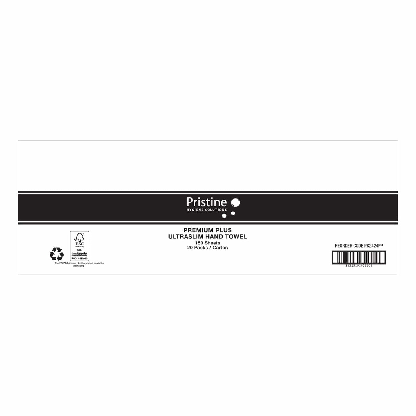 Pristine Cleaning & Washroom Supplies Carton of 20 Pristine Premium Plus Ultraslim Hand Towel