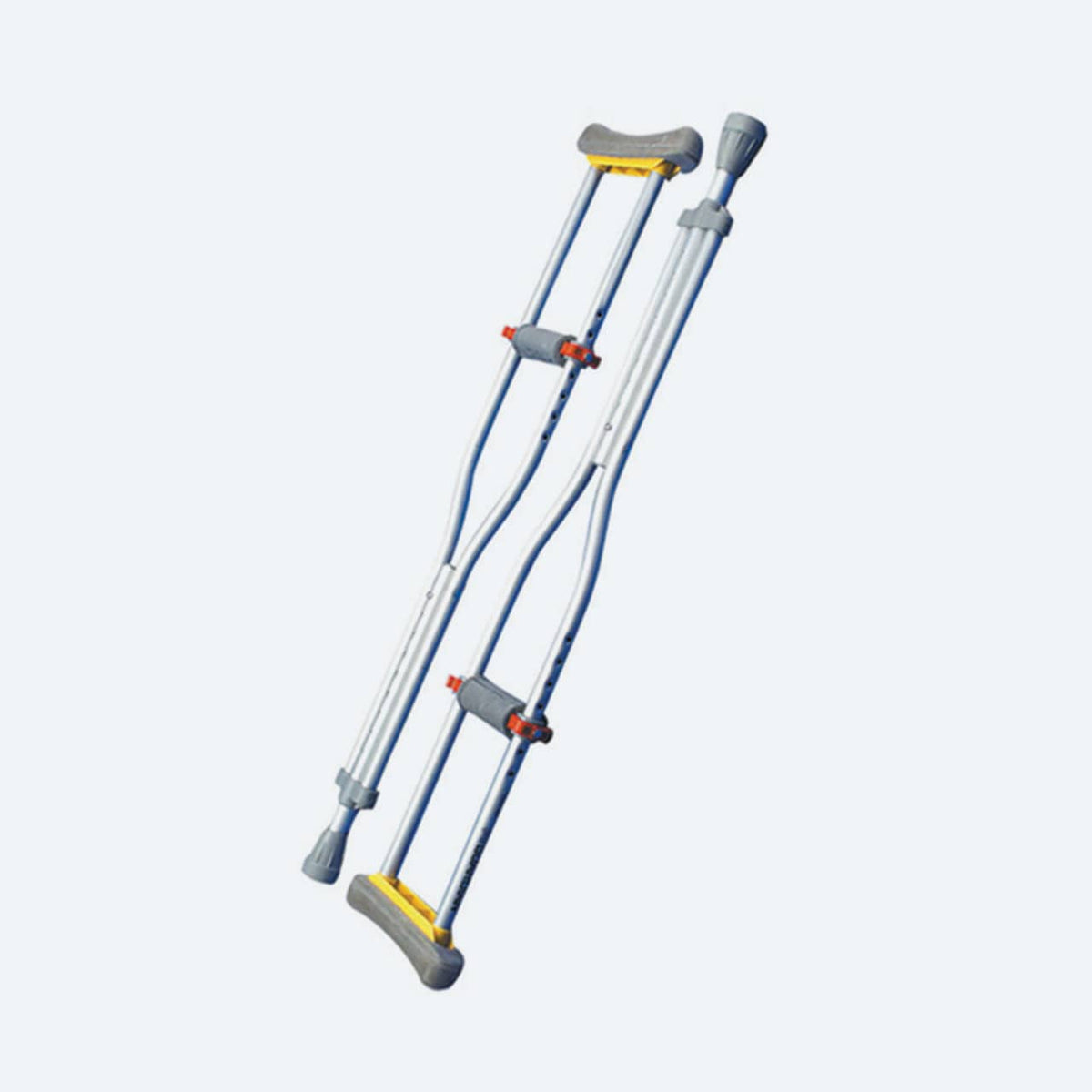 ProCare Adjustable Anodized Aluminum Crutches 5Ft 10 Inch - 6 Ft 6 Inch Tall/Large