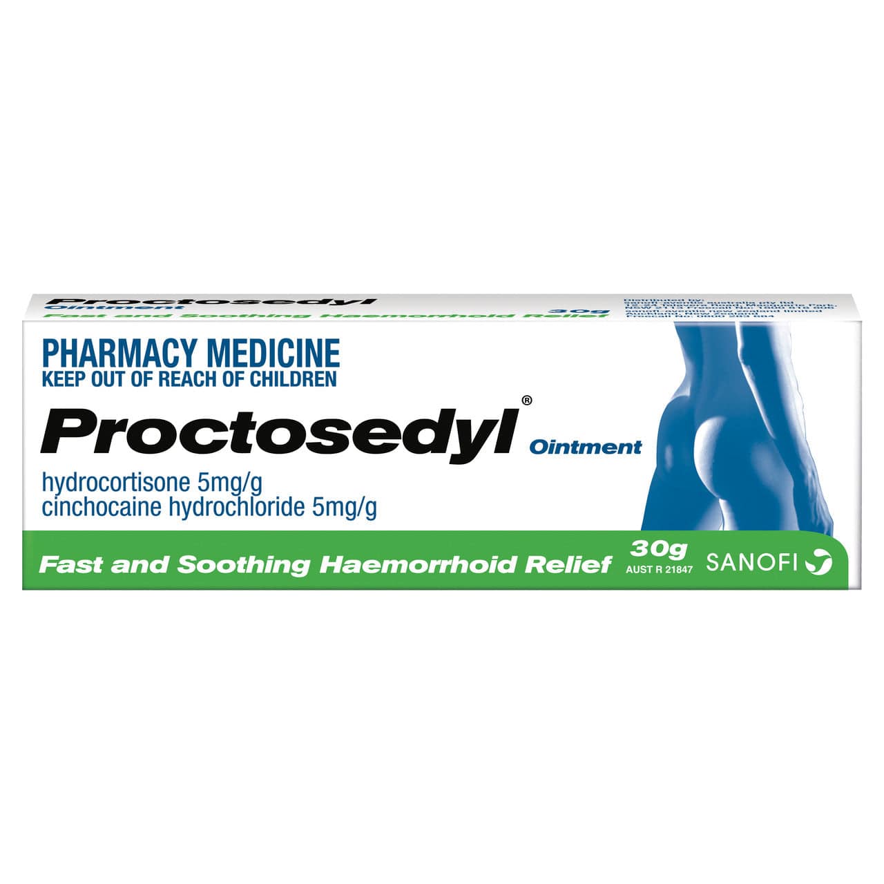 Sanofi Ointments Proctosedyl Ointment 30g - Hydrocortisone, Cinchocaine, Esculin