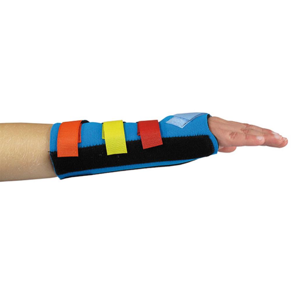 Paediatric ulnar deviation splint with adjustable palmar bar