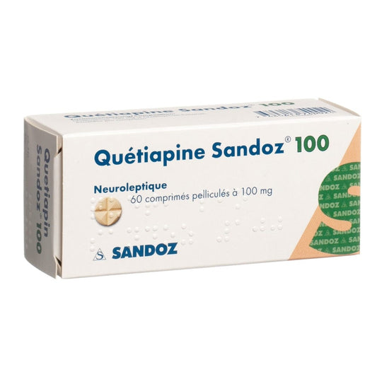 Seroquel Antipsychotics Quetiapine 100mg Tablets - Atypical Antipsychotic for Schizophrenia, Bipolar Dis