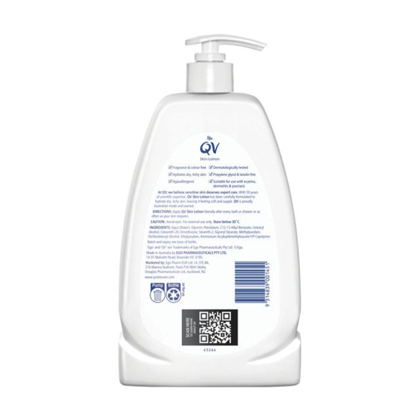 QV Skin Lotion 1 Ltr Pump Pack