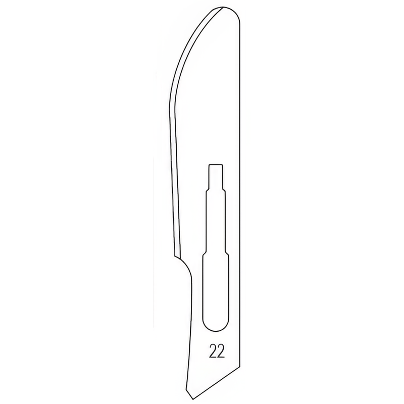 Razormed Razormed Safety Surgical Blades made of Carbon Steel Size 22SF