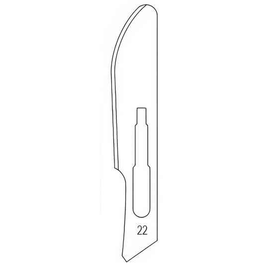 Razormed Razormed Safety Surgical Blades made of Carbon Steel Size 22SF
