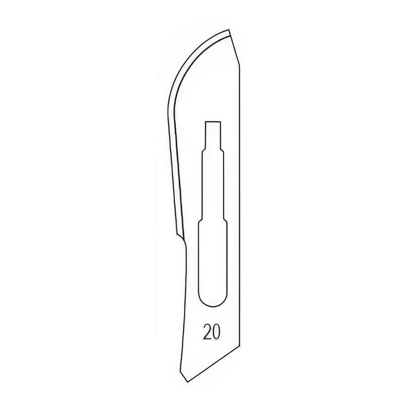 Razormed Surgical Instruments Razormed Sterile Surgical Blades Size 20, Stainless Steel