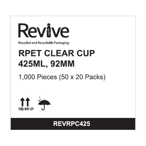 Revive Cold Cup RPet Clear Weights And Measures 425ml
