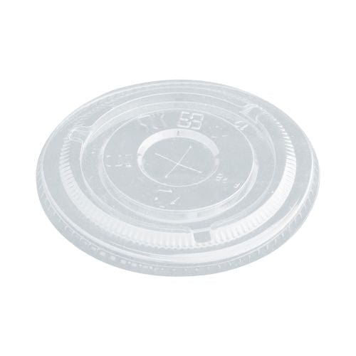 Revive Disposable Food Packaging Carton of 1000 Revive Flat Lid RPET Clear Straw Slot 12oz