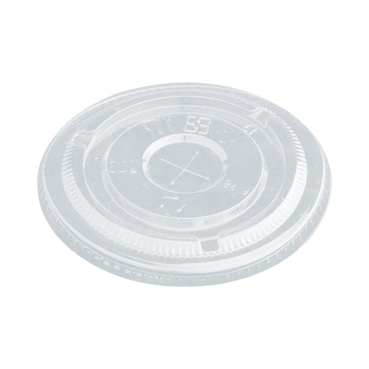 Revive Disposable Food Packaging Carton of 1000 Revive Flat Lid RPET Clear Straw Slot 8/10oz