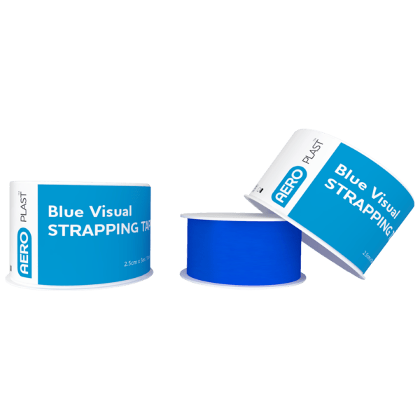 Rigid Strapping Tape 2.5cm x 5m – Sports Injury Support Tape Blue (Box of 12)