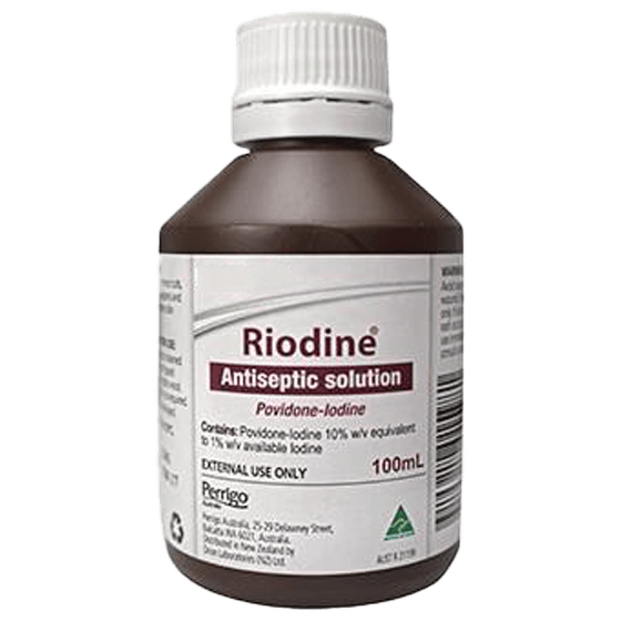 RIODINE 10% Povidone Iodine Solution 100ml
